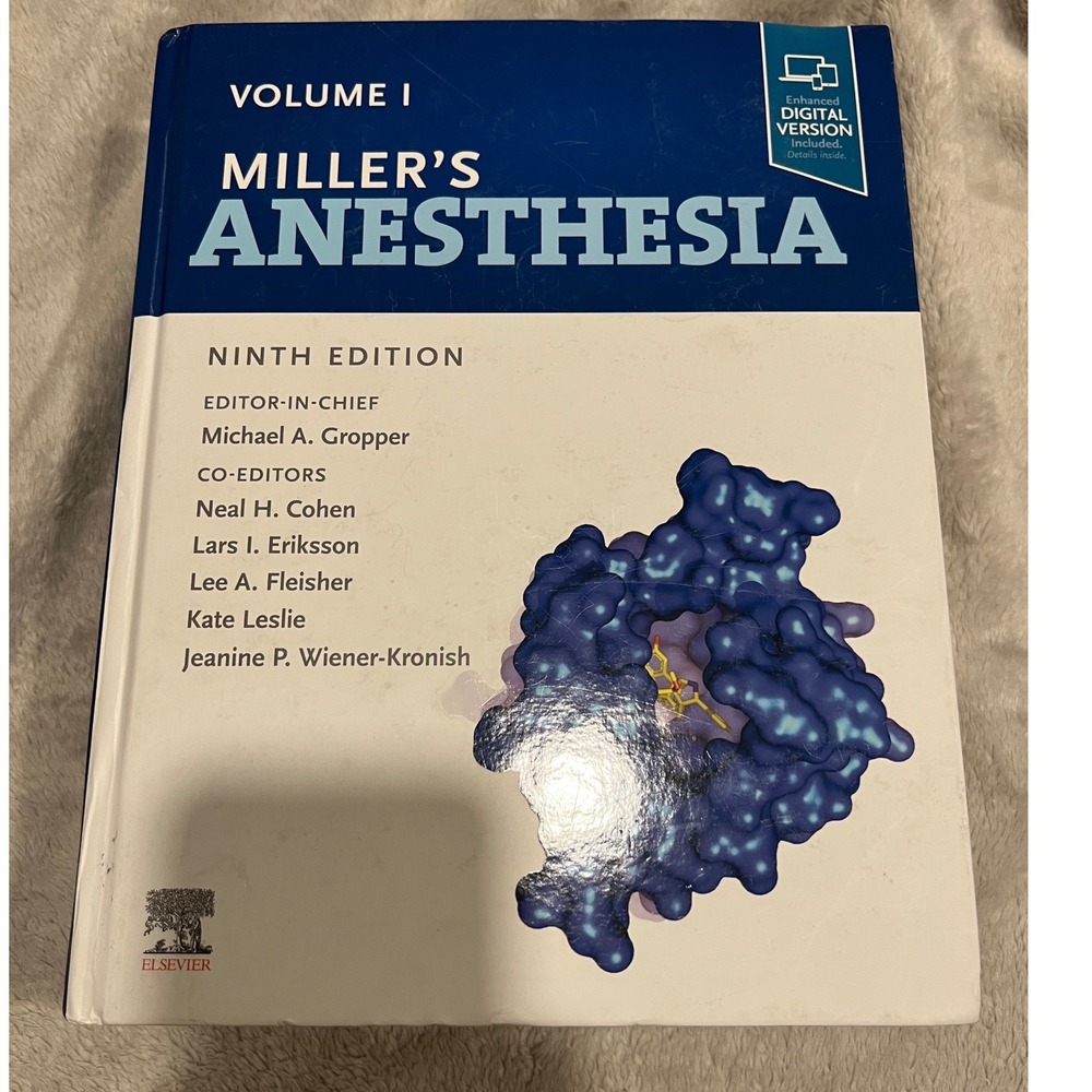 Elsevier Miller's Anesthesia Ninth Edition Volume I Textbook Gropper Blue